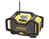 DEWALT Akku- und Netz-Radio (mit Ladefunktion, DAB+ und AM/FM-Stereo, Bluetooth, USB-Anschluss) DCR027 Gelb Schwarz