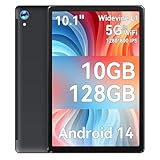 Cheerjoy Android Tablet, 10.1 inch Tablets with Octa-Core Processor, 1280 * 800 IPS HD Touchscreen, 10GB RAM 128GB ROM, 1TB TF Card Expandable, 5G/2.4G WiFi, BT 5.0,Dual Camera (Schwarz)