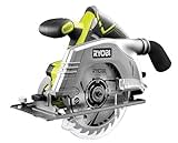 RYOBI 18 V ONE+ Akku-Handkreissäge R18CS-0 (Bohrungs-ø 16 mm, Schnitttiefe bis 52mm, Leerlaufdrehzahl 4700 min-1, Tiefen-/Neigungseinstellung werkzeuglos, inkl. Sägeblatt, ohne Akku und Ladegerät)