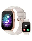 RUIMEN Smartwatch mit Telefonfunktion,Smartwatch für Damen Herren HD-Touch Screen Fitnessuhr mit SpO2-Überwachung Pulsuhr Schlafmonitor Schrittzähler Uhr Multi Trainingsmodi für Android iOS