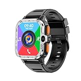 Generisch 4G LTE PGD Android Smart Watch GPS 16G/64G ROM HD Dual Kamera SIM Karte Bluetooth WiFi Sport Tracking Smartwatch (Schwarz, RAM4GB ROM64GB)