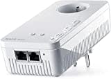 devolo Magic 2 WiFi next: der weltweit schnellste CPL WiFi Adapter (2400 Mbit/s, 2 Gigabit-Ethernet-Ports) ideal für Download und Streaming (geeignet für Frankreich)