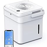 Midea Cube 20, Luftentfeuchter 20 l/Tag, WLAN, APP-Steuerung, kontinuierliche Entwässerung, Wäschetrockner, intelligenter Modus und Timer 24 Stunden, erweiterbarer Behälter von 12 l, Abdeckung 40 m² /