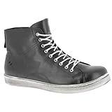 Andrea Conti Damen High Top Sneaker, schwarz/weiß, 38 EU