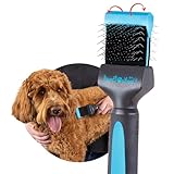 The Doodle Brush - Hundebürste für Goldendoodles & Labradoodle, hundebü langhaar Pudelbürste - entfilzer für hunde - zupfbürste hund, Entwirrungsbürste für Hunde - Hundehaarbürste (Einzelkopf)