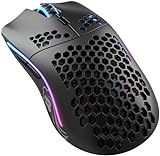 Glorious Gaming Model O Wireless Gaming Mouse – Superleichte 69 g, Wabendesign, RGB-Beleuchtung, beidhändig, verzögerungsfreier 2,4-GHz-Funk, bis zu 71 Stunden Akku – Mattschwarz