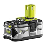 RYOBI 18 V ONE+ 4,0Ah Lithium+ Akku RB18L40 (Kompatibel mit allen 18 V Geräten, Akku-Ladestandsanzeige, IntelliCell Akku-Technologie mit Einzelzellenüberwachung, Überlastschutz, ohne Ladegerät)