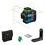 Bosch Professional Linienlaser GLL 80-33 G (Halterung LB 10, grüner Laser, Arbeitsbereich: bis 30m, Dual Power Source, 4x1.5V LR6 Batterien, Schutztasche)