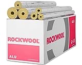 Steinwolle Rohrisolierung Rockwool alukaschiert Rohrschale WLG 0,035 verschiedene Größen (22x20mm/18m)