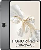 HONOR Pad 9 Tablets 8GB 256GB, 12.1" 120Hz 2.5K Großer Bildschirm, 8-Lautsprecher Audio System, Snapdragon 6 Gen 1, WiFi Version, Grau