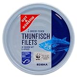 Gut & Günstig MSC Thunfisch-Filets in eigenem Saft und Aufguss, 24er Pack (24 x 150g)