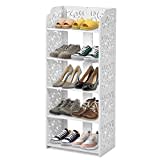 Cocoarm Schuhablage Schuhregal Weiß Schuhständer 5 Ebenen Badregal Ablageregal Schuhablage Schuhe Standregal Weiß Ideal für Flur, Bad, Wohnzimmer, Diele，40 * 23 * 90cm (5 Ebenen)