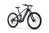 moma bikes Elektrische Fahrrad EMTB 29", Vollfederung, Shimano 24 Gänge & hydraulische Scheibenbremsen, Integrierter Akku Ion Lithium 48V 13Ah