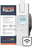 HOMEPILOT RolloTron premium smart, elektrischer Gurtwickler | Smart-Home, Display & Automatik | bis 45 kg, 6 m² Rollladen, 23 mm Gurt | App, Amazon Alexa & Google Assistant via Gateway möglich