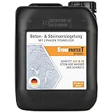 StoneprotecT SP5000 Nano Steinversiegelung Steinimprägnierung I Versiegelung und Imprägnierung von Beton Pflastersteine Terrasse Fliesen Fassade I Schutz vor Feuchtigkeit Algen Schmutz und Öl I 5l