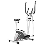 AsVIVA C16 2in1 Cardio Crosstrainer BT in Weiß I 12kg Schwungmasse I Riemenantrieb & Magnetbremssystem I Acht Widerstandsstufen I Ausdauertraining I Max. Gewichtsbelastung 110kg I 109 x 56 x 162cm