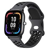 Oumida für Amazfit GTS 4 Mini Armband/Amazfit GTS 2 Mini Armband/GTS 4/GTS 3/GTS 2/GTS 2e für Damen Herren, 20mm Silikon Ersatzarmband Atmungsaktives Wasserdichtes Sport Armbänder für Amazfit Bip 3