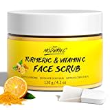 Gesichtspeeling Kurkuma, Vitamin C Gesichtspeelingcreme, Gesicht Körperpeeling Organics Gesichtspeeling Aufhellendes Peeling für Mitesser Verbessert Akne mit dunklen Flecken für Damen und Männer