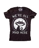 Akumu Ink - Damen T-Shirt - Alice im Wunderland We´re All Mad Here (Schwarz) (S-XL) (S)