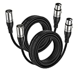 EBXYA XLR Kabel Mikrofonkabel 5M 2er Pack - Premium 3-Pin symmetrischer XLR Stecker auf Buchse Mikrofonkabel DMX Kabel XLR Patchkabel