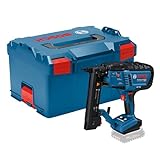 Bosch Professional 18V System Akku Holztacker GTH 18V-38 M (bürstenloser Motor, Einzel-/Kontaktschussauslösung, inkl. L-BOXX, ohne Akku/ Ladegerät)