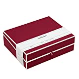 Semikolon 352573 Dokumentenbox – Aufbewahrungs-Box für Dokumente A4 – 31,5 x 26 x 10 cm – burgundy dunkel-rot