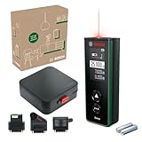 Bosch Laser-Entfernungsmesser Zamo der 4. Generation mit 3 Aufsätzen (einfaches und präzises Messen bis 25 m, Akkus über USB-C® aufladbar, mit Adapterschnittstelle, im E-Commerce Karton)