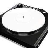 Turntable Mat Record Platter Slipmat: Acrylic Record Player Platter Vinyl Slipmat for Turntables Antistatic Tighter & Defined Bass, White