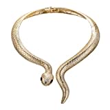 EVER FAITH Vintage Stil Schlange Tier Lätzchen Choker Chunky Statement Kragen Halskette Goldene Farbe Damen