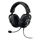 Logitech G PRO X Gaming-Headset, Over-Ear Kopfhörer mit Blue VO!CE Mikrofon, kabelgebunden, DTS Headphone:X 7.1 für Esport Gaming, PRO-G 50mm Lautsprechern, PC/PS/Xbox/Nintendo Switch - Schwarz