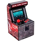 ITAL Mini Arcade-Maschine / Retro Design Tragbare Mini-Konsole mit 250 Spielen / 16 Bit / Maschine Perfekt als Geek-Geschenk für Kinder und Erwachsene (Rot)