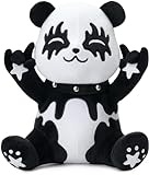 corimori Kuscheltier 25cm, Tin der Metal-Panda | Plüschtier, Panda-Kuscheltier für Fans von Kiss, schwarz weiß