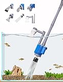 boxtech Aquarium Elektrisch Sand Kies Reiniger, Fischbehälter Staubsauger, Wasserwechsel Pumpe, Wasserdusche, Gravel Cleaner für Große und Kleine Fish Tank mit 86cm Grifflänge (Elektrisch Pumpe 28W)