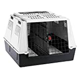 Ferplast 73110021 Autotransportbox Atlas Car Maxi, für Hunde, Maße: 100 x 80 x 71 cm, grau