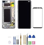 Qvouaw LCD-Display für Samsung Galaxy S10+ Plus G975 Digitizer-Bildschirm, Touch-Montage, Ersatz-LCD-Display G975F/DS U U W von Qvouaw (Fingerabdruckerkennung wird nicht unterstützt)