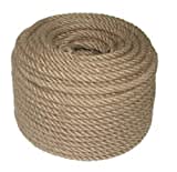 Juteschnur aus natürlicher Jute, 8 mm dick, 50 m lang, für den Garten, zum Basteln, Verpacken und Dekorieren