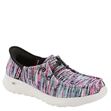 Skechers Damen Women's Hands Free Slip-ins Go Walk Joy Moc Toe Casual Shoe Sneaker, Schwarz/Multi, 43 EU