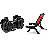 Bowflex Unisex Adult Selecttech 1090i Hantel, Schwarz/Rot, Einheitsgröße EU & 100675 Unisex-Adult 5.1S Verstellbare Hantelbank, Schwarz/Rot, one-Size,