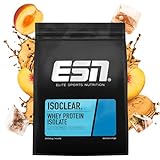 ESN ISOCLEAR Whey Isolate Protein Pulver, Peach Iced Tea, 2 kg, Proteinlimo mit fruchtig leckerem Geschmack, clear Whey, geprüfte Qualität - made in Germany