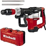 Einhell Abbruchhammer TE-DH 32 (1.500 Watt, 32 J Einzelschlagstärke, SDS-max-Werkzeugaufnahme, schwingungsgedämpfter Hauptgriff + Softgrip, inkl. Spitz-/Flachmeißel + E-Box)