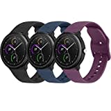 Oumida 3 Stück Armband Kompatibel mit Garmin Vivoactive 3/3 Music/Forerunner 245/645, 20mm Sport Ersatzarmband aus weichem Silikon für Garmin Vivomove 3/Luxe/Style/HR/Garmin Venu 2 Plus