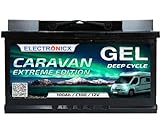 Gel Batterie 12V 100Ah Caravan Extreme Solarbatterien GEL-Technologie 12V Akku Solar, Solarbatterie Bootsbatterie Battery Wohnmobile, Wohnwagen 100 Ah