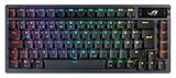 ASUS ROG Azoth kabellose mechanische Gaming Tastatur (75% Formfaktor, ROG NX-Switches, PBT-Doubleshot-Tastenkappen, OLED-Display, Bluetooth, 2,4-GHz-RF Wireless, USB, DE QWERTZ-Layout) schwarz