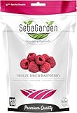 Seba Garden gefriergetrocknete ganze Himbeeren 100 g, 100% Himbeere, gentechnikfrei, perfekt zum Backen, ohne Zuckerzusatz, glutenfrei, vegan, perfekter gesunder Snack