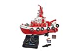 Carson – Feuerlöschboot TC-08 – ferngesteuertes Feuerwehrboot mit Spritze, RTR, 3-Kanal 2.4 Ghz Fernsteuerung, 20 Minuten Fahrzeit, inkl. Batterien, Rot