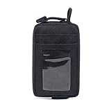 Graoedctac Taktische EDC-Tasche, Taschen-Organizer, Ausweishalter, Kreditkartenhalter für Männer (schwarz)