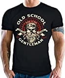 Gasoline Bandit Biker Racer Motorrad Herren T-Shirt: Old School Gentleman