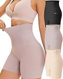 FINETOO 3er Pack Bauchweg Miederhose Damen High Waist Boxshorts Seamless Shapewear Hohe Taille Body Hose Unterwäsche Frauen Nahtlose Unterhose Mehrpack S-XL