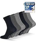 OCERA Bambus Socken Herren & Socken Damen - 6 oder 12 Paar - Atmungsaktive Herren Socken & Damen Socken aus Bambusfasern - Geruchshemmende Anti Schweiß Socken Herren & Damen - Grau, 43/46