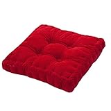 perfk Stuhl Sitzkissen Stuhlkissen 40x40x10cm für Indoor und Outdoor, Rot